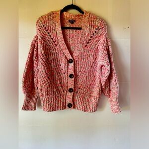 Women’s M sweater slouchy boho beach dinner date eclectic grandma core sprinkles